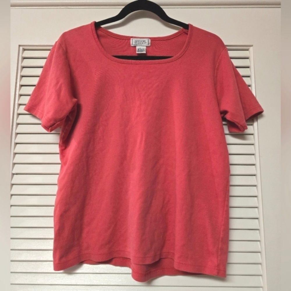Jennifer Moore - 100% Cotton Square Neckline Short-Sleeve Top
